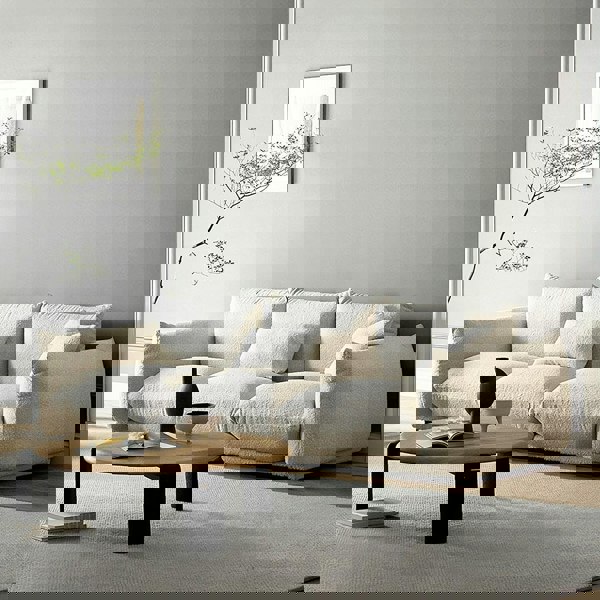 Isabella Two Seater, Three Seater Sofa, Boucle Or Velvet, White-Weilai Concept-Weilai Concept