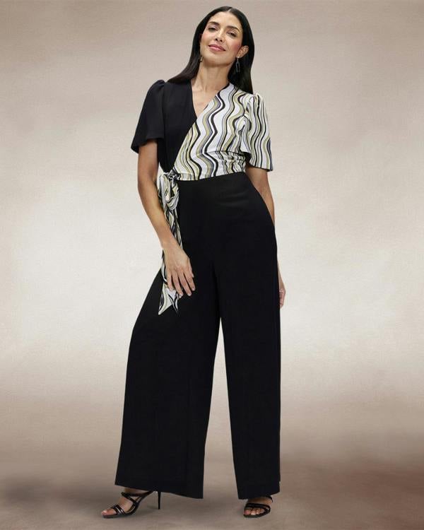 HotSquash Overwrap Print Jumpsuit