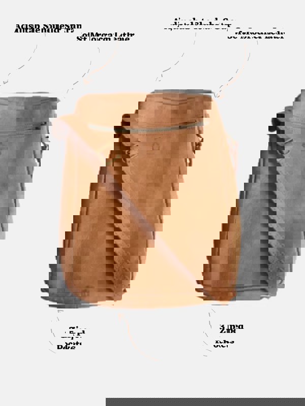 Berber Leather The Martil Large Messenger Bag in Tan