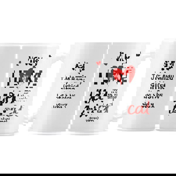 Personalised Memento Company Personalised I Love You More Than The Cat Mug