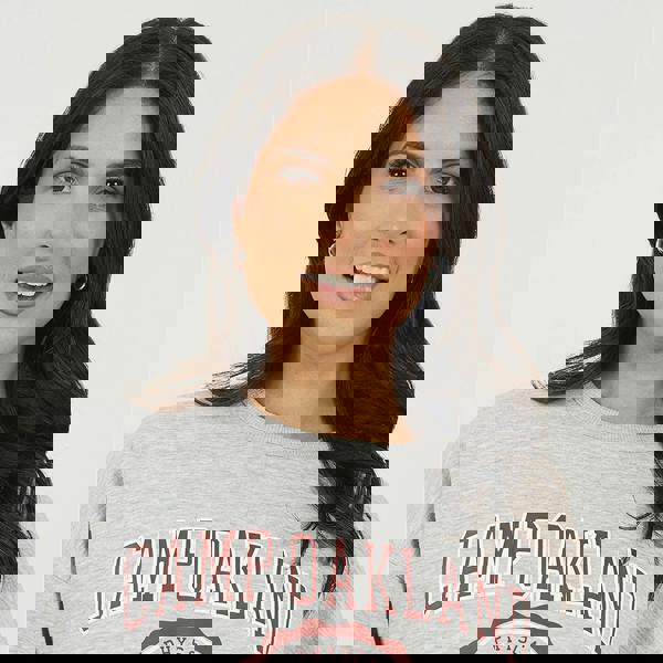 Brave Soul Grey Crew Neck Graphic Print Sweatshirt - Grey Image 4