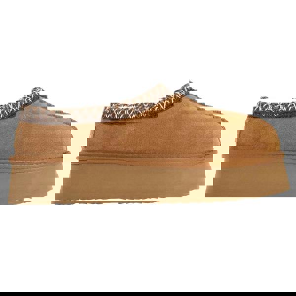 EverAu Womens/Ladies Wonga Leather Slippers - Chestnut - 