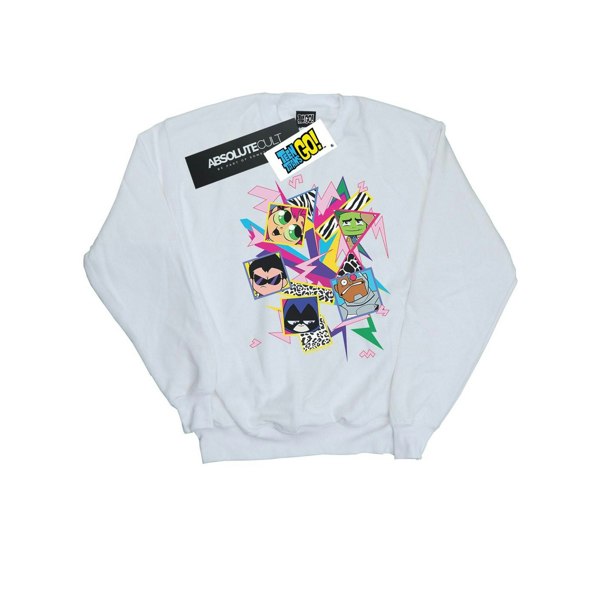 DC Comics Girls Teen Titans Go 80s Icons Sweatshirt - White