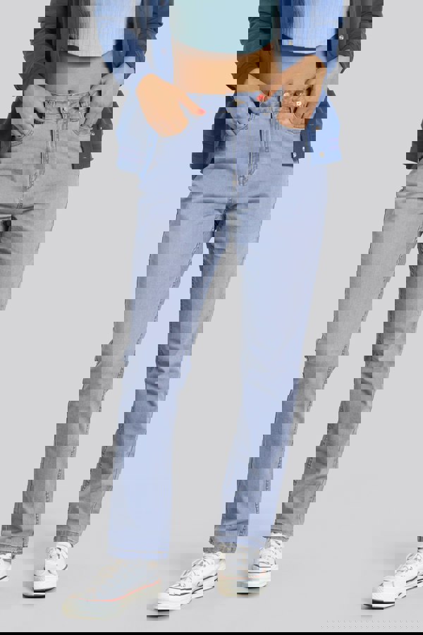 ENORSIA Womens Sky Curve High Rise Straight Jeans