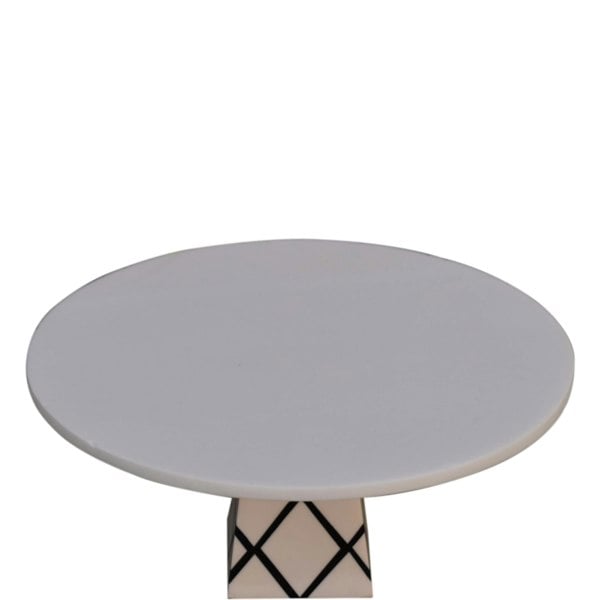 Artisan Furniture White Resin Cake Stand