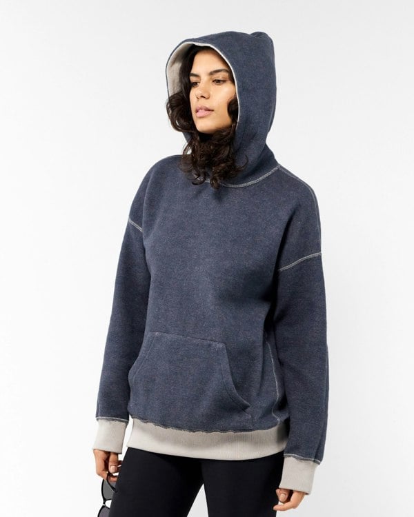 Frolickers Reversible Unisex Hoodie - Pebble / Charcoal