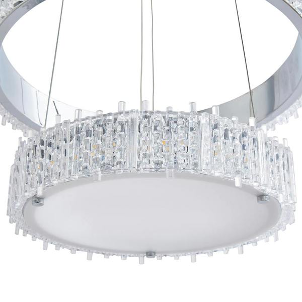 Pagazzi Lighting Ana LED Chrome Tiered Pendant Ceiling Light