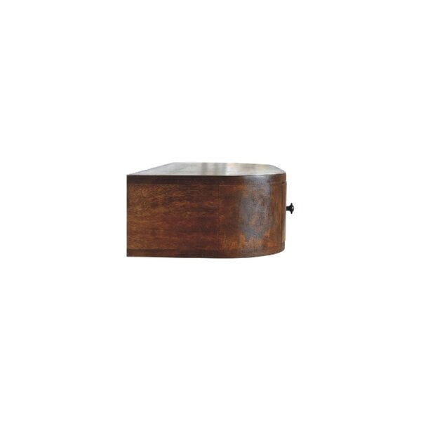 Wyld Haus Waimea Curved 2 Drawer Wall Mounted Console Mango Wood