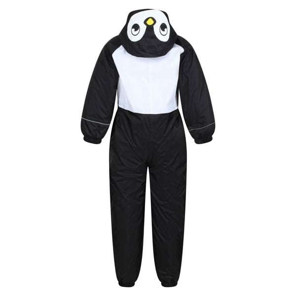 Regatta Childrens / Kids Mudplay III Penguin Waterproof Puddle Suit - Black