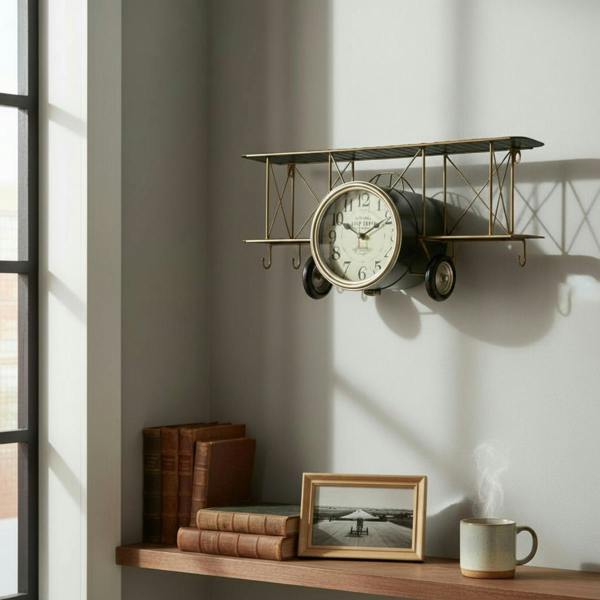 64CM AEROPLANE TABLE CLOCK
