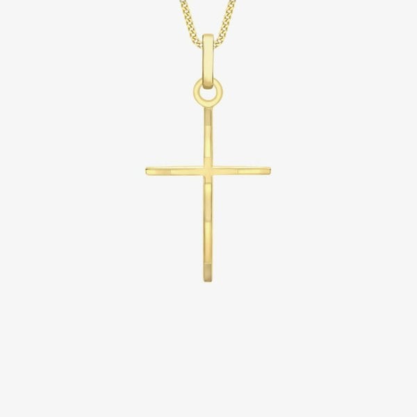 T. H. Baker 9ct Yellow Gold Fancy Cross Pendant Necklace 1.64.2581