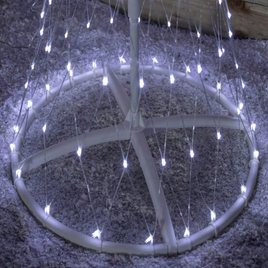 Samuel Alexander 1.8m Light up Christmas Cone Tree with 220 White LEDs and Timer Function