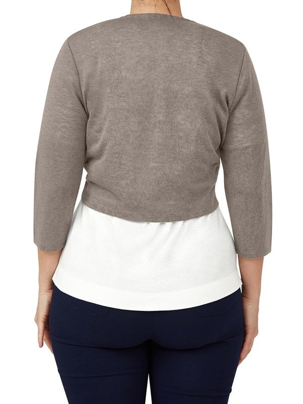 PennyPlain Shrug Tie Front - Sage