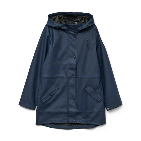 Vero Moda Women's Malou Coated Raincoat - Navy