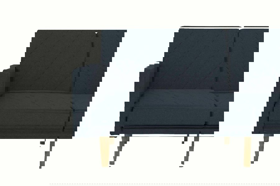 Dorel Home Paxson Clic Clac Sofa Bed in Navy Blue