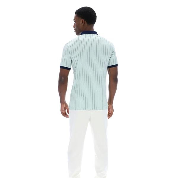 Fila BB1 Classic Striped Polo Shirt Surf Spray/Fila Navy/White