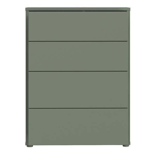 Alice Springs 4 Drawer Chest with Push-to-Open Drawers in Sage Green
