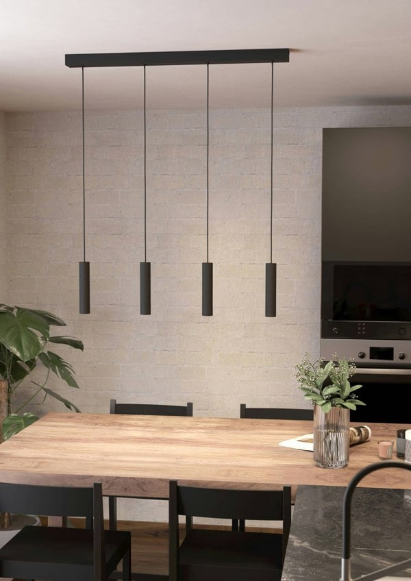 EGLO Almudaina Modern Linear LED 4 Pendant Light WBS