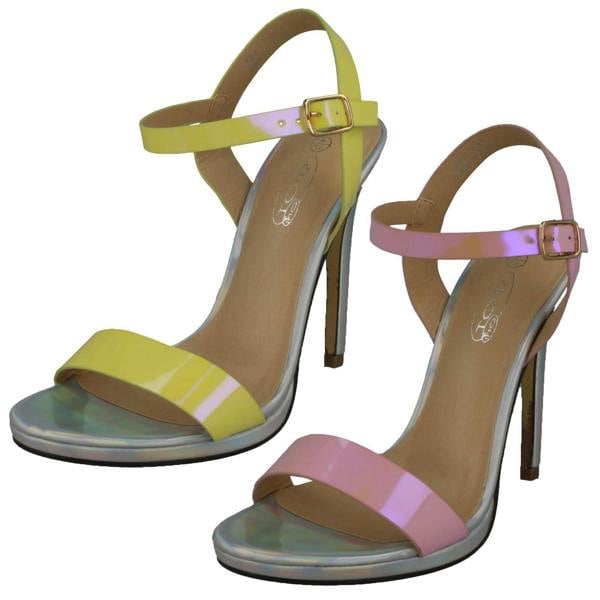 Spot On Ladies Spot On High Heel Mule Sandals F10912