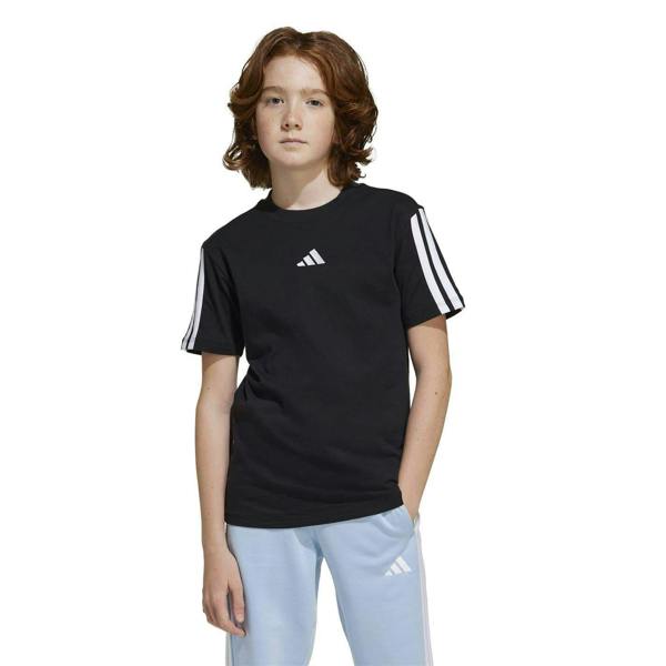 Adidas Childrens/Kids Essentials 3 Stripes T-Shirt - Black/White - 