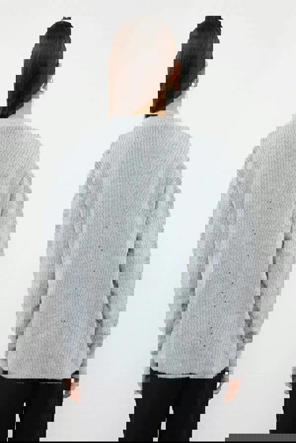 WOVCOR Soft Textured Pocket Detailed Knit Cardigan