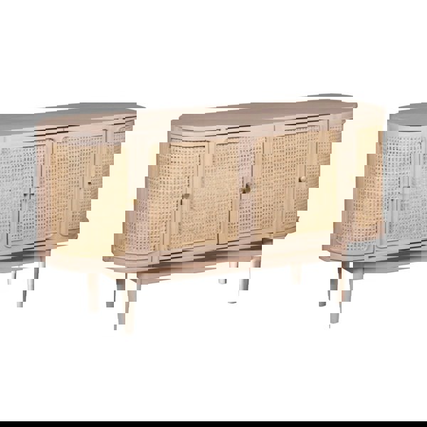 IH Design Carlester Cane And Wood 4 Doors Sideboard