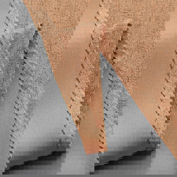 Orange Lined Blackout Eyelet Curtains - 46 x 54 Inch Drop - 2 Panel Image 3