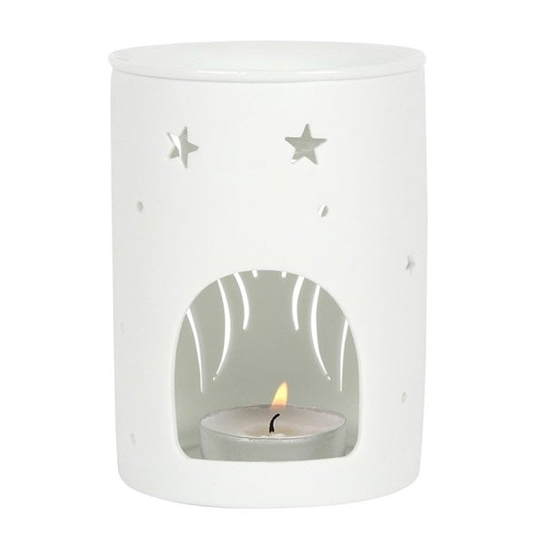 Serano White Angel Wings Cut Out Oil Burner