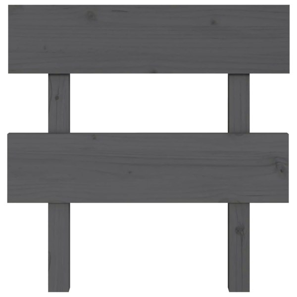 Berkfield Bed Headboard Grey 93.5x3x81 cm Solid Wood Pine
