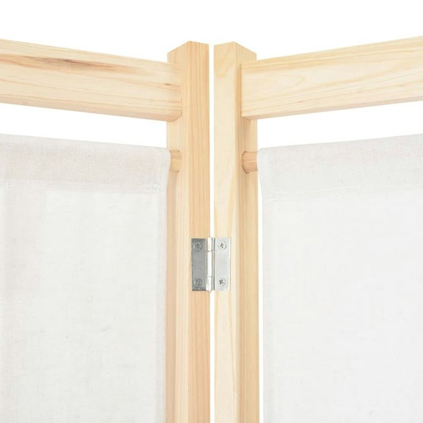 Berkfield 4-Panel Room Divider Cream 160x170x4 cm Fabric