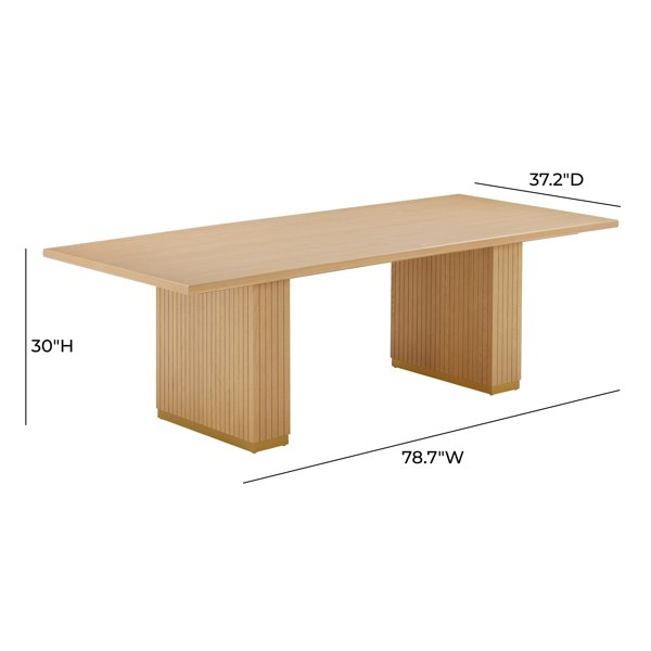 Furniture Edit Chelsea Natural Oak Wood Rectangular Dining Table