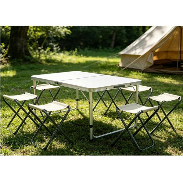 Gr8 Garden Portable Folding Camping Picnic Table with 4 Stools Outdoor Garden & Festival Table Chair Set