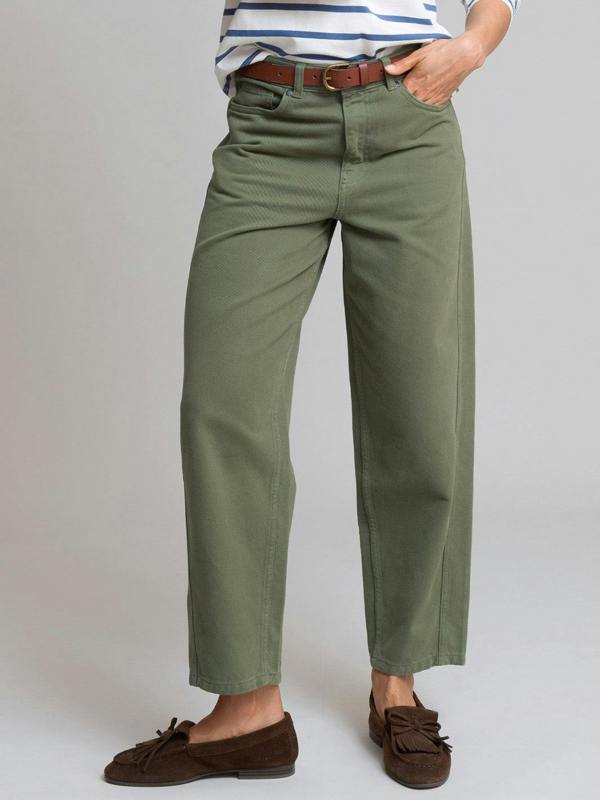 Kite Womens Organic Baiter Barrel Leg Jeans Dirty Olive