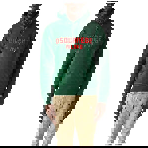 Dsquared2 Cool Fit Hoodie Green Red Print S