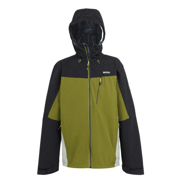 Regatta Mens Birchdale Waterproof Hooded Jacket - Nephrite Green/Black - 