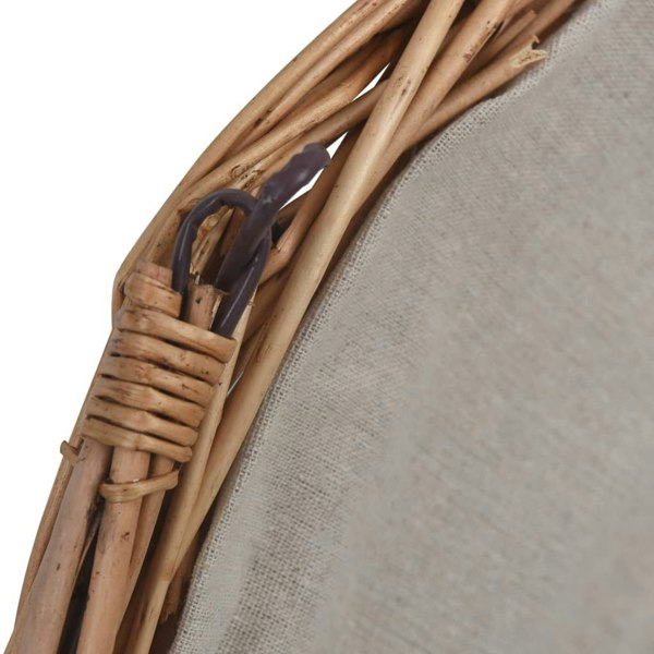 Berkfield Firewood Basket with Handle 57x46.5x52 cm Brown Willow