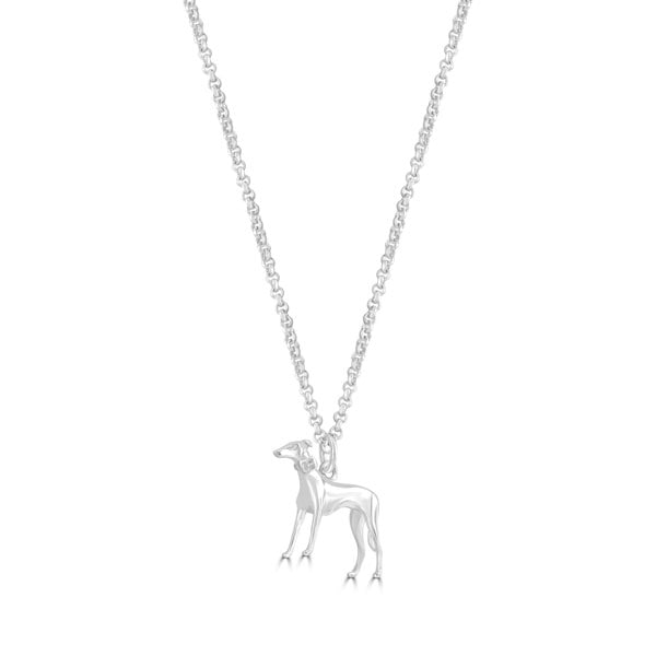 Greyhound Silver Necklace - Personalised - MYLEE London