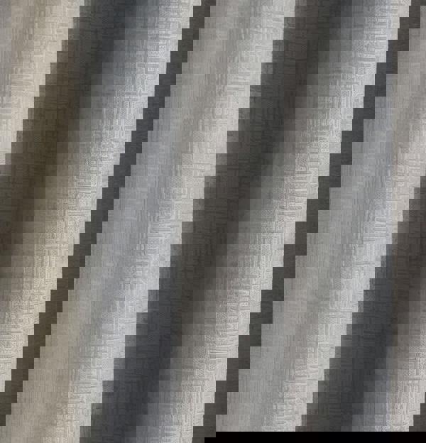 Enhanced Living Grey Plain Textured Thermal Room Darkening Energy Saving Pair of Curtains For Bedroom & Living Room