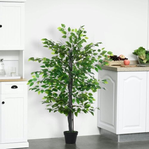 Wyld Haus Nito Artificial Rose Style Tree In Purple And White With Decorative Pot