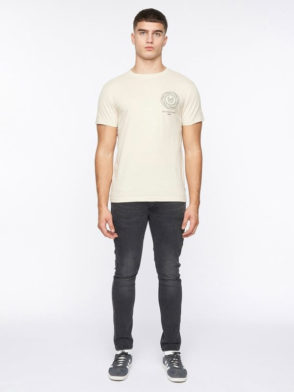 Duck and Cover Swirla T-Shirt Ecru