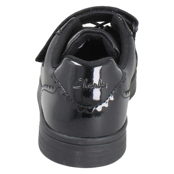 Clarks Girls Clarks Closed Top School Shoes With Removable Charms Disco Charm