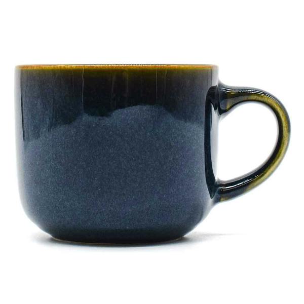 Scandi Home Stavanger Ceramic Coffee Mugs, Set of 4, Blue Reactive Glaze