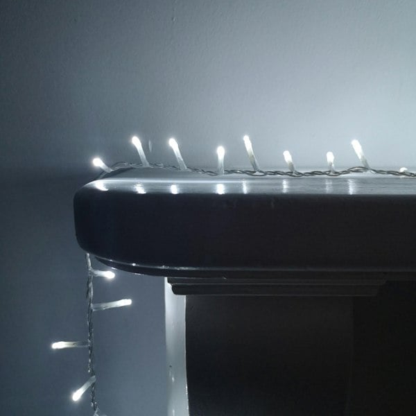 Samuel Alexander 1000 LED 25m Indoor Outdoor Christmas Multi Function Mains Operated String Lights with Timer & Clear Cable in Cool White