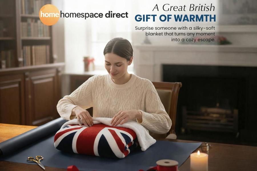 Union Jack Fleece Blanket - Red, White & Blue