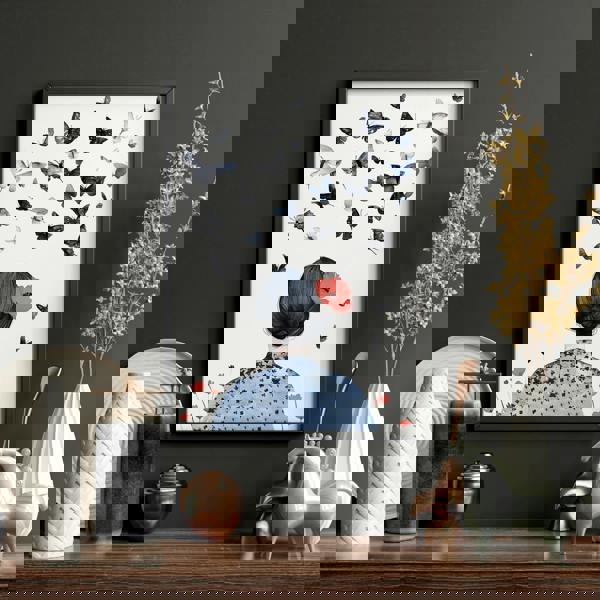 Canvas Pictures For Living Room | Set of 3 Boho Women Wall art Prints