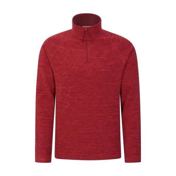 Mountain Warehouse Mens Snowdon II Fleece Top - Dark Red - 