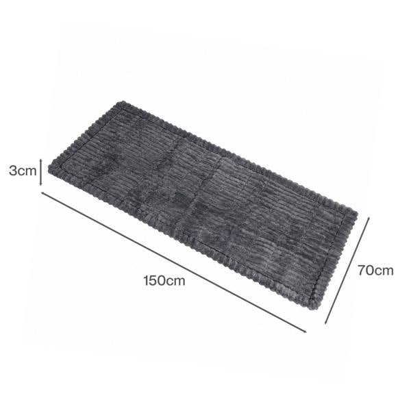 Marlow Corduroy Sofa Cover Pet Friendly Non Slip Washable 70 x 150cm Deep Grey