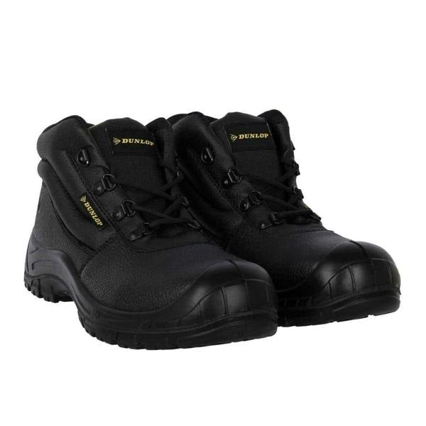 Dunlop Mens North Carolina Leather Safety Boots - Black - 
