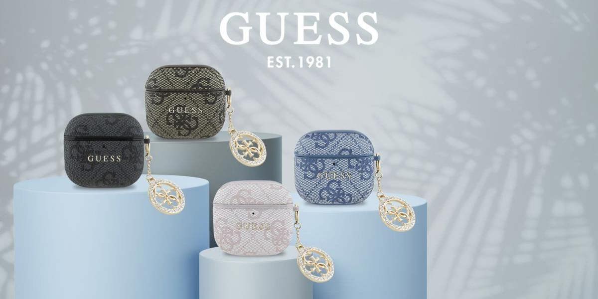 Guess 4G Script PC/PU Charm Case For AirPods 4 Black - GUA4P4E4CDK