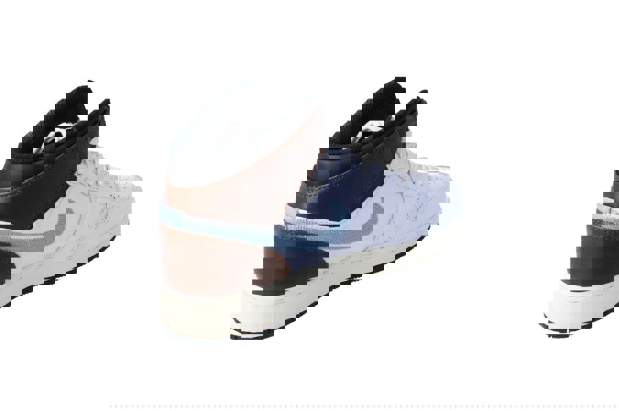 Nike Air Jordan 1 Mid SE GS Trainers Fq8162 142 - White Blue Grey Black Sail 142 - Photo 2